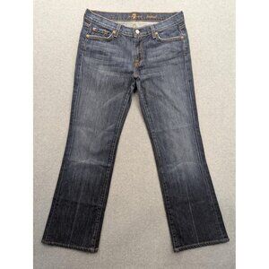 7 For All Mankind Jeans Womens 31 Blue Bootcut Stretch Denim Made USA Classic